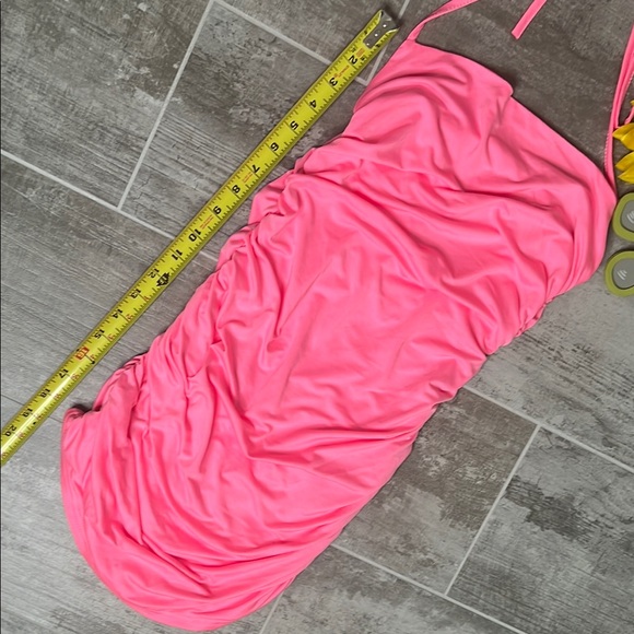 Pink Ruched Mini Dress - Picture 2 of 7